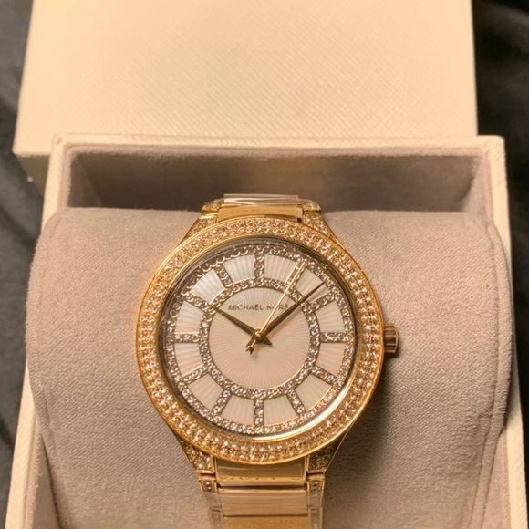 MICHAEL KORS GOLD CRYSTALS WOMEN'S MK6510 WATCH - Picture 1 of 11
